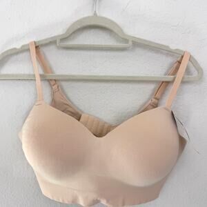 Truekind Womens Supportive Comfort Wireless Shaping Bra Sz L Chai